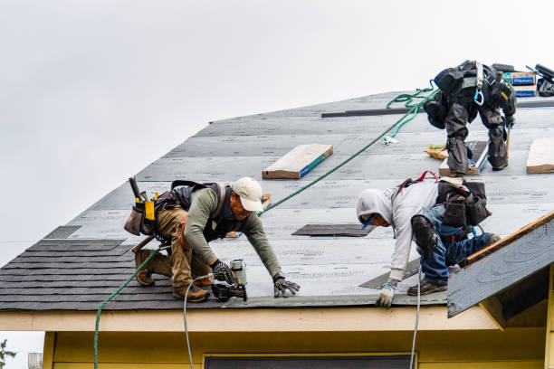 Professional Gutter Installation technician working in Church Road, VA